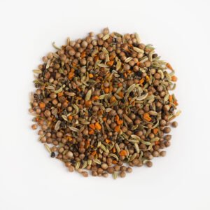 photo du mélange d'épices APAISE TON PITTA déposés sur un fond blanc