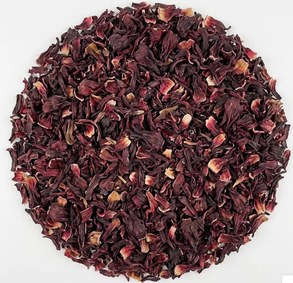 Fleurs d'hibiscus coupées finement